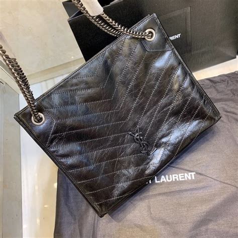 ysl medium niki bag black|ysl niki tote.